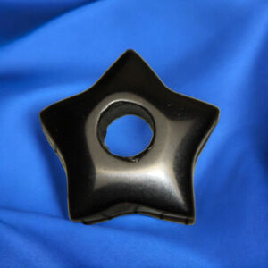 Black Agate Stone Star Pendant Base Chakra Healing